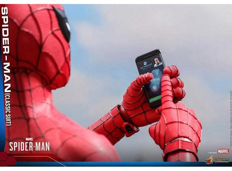 FIGURA DE ACCIÓN DE SPIDER-MAN 1:6 HOT TOYS CON TRAJE CLÁSICO Y PIEZAS INTERCAMBIABLES DETALLADAS - 8