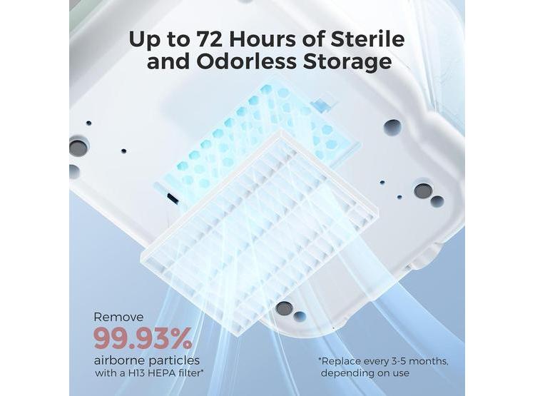 MOMCOZY KLEANPAL PRO LAVADORA ESTERILIZADORA DE BIBERONES MODOS DE LIMPIEZA PARA CUIDADO DE ARTÍCULOS BEBÉ - 7