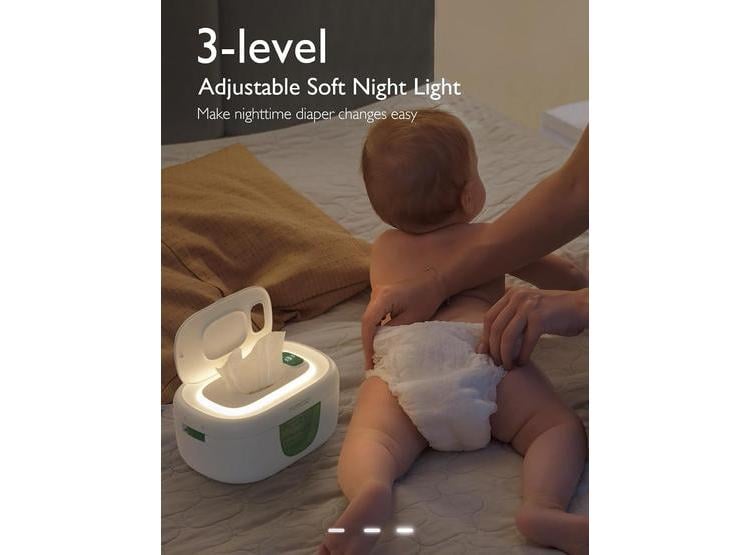 CALENTADOR DE TOALLITAS MOMCOZY, DISEÑO INNOVADOR, CALEFACCIÓN RÁPIDA, 4 MODOS DE TEMPERATURA, LUZ NOCTURNA - 3