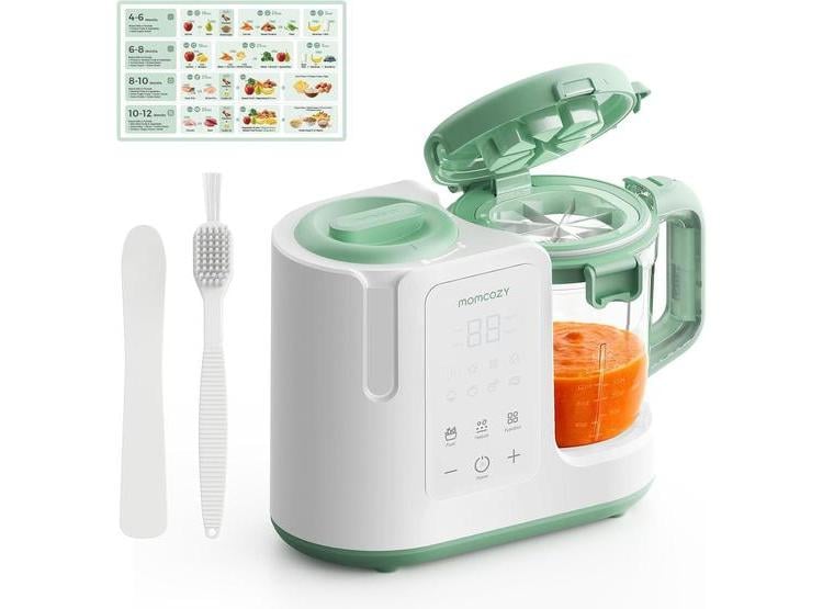 MOMCOZY PROCESADOR DE ALIMENTOS PARA BEBÉS AUTOMEAL, MEZCLA AUTOMÁTICA, 6 CUCHILLAS, AUTOLIMPIEZA - 1