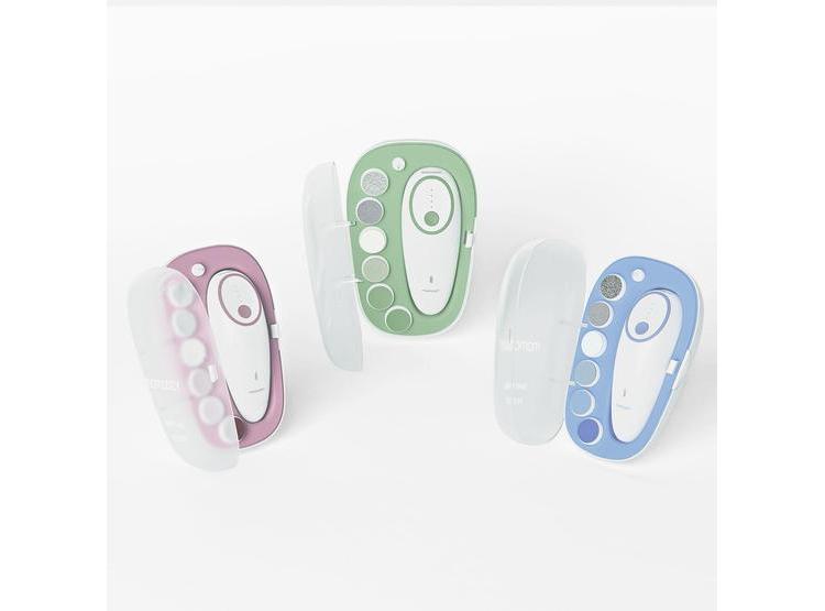 LIMA ELÉCTRICA PARA UÑAS DE BEBÉ MOMCOZY CON LUZ LED Y 7 ALMOHADILLAS DE REPUESTO PARA TODA LA FAMILIA, VERDE - 8