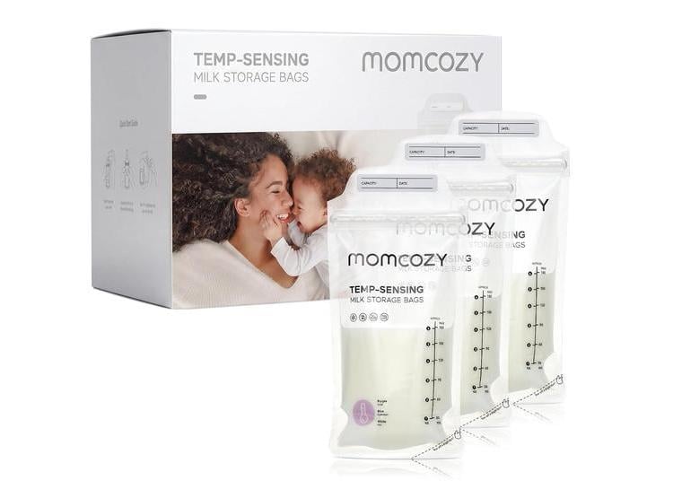 BOLSAS DE ALMACENAMIENTO DE LECHE MOMCOZY CON DETECCIÓN DE TEMPERATURA Y DOBLE SELLADO PARA LACTANCIA - 1