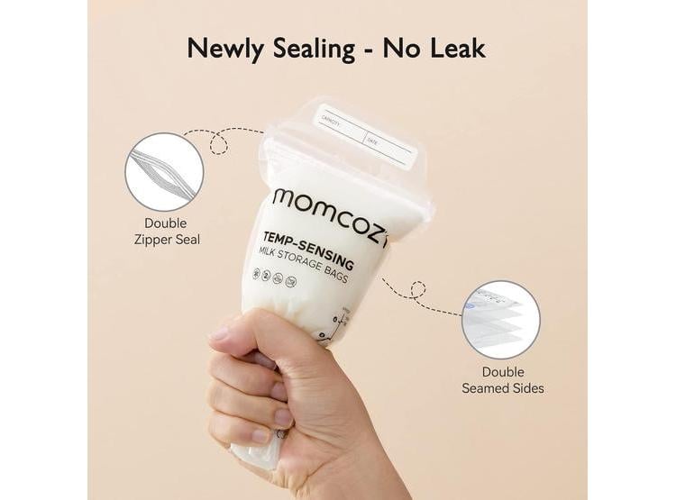 BOLSAS DE ALMACENAMIENTO DE LECHE MOMCOZY CON DETECCIÓN DE TEMPERATURA Y DOBLE SELLADO PARA LACTANCIA - 2
