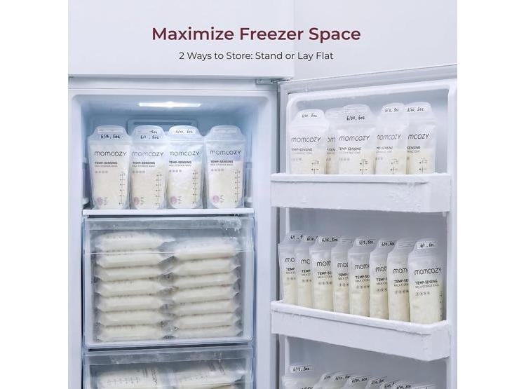 BOLSAS DE ALMACENAMIENTO DE LECHE MOMCOZY CON DETECCIÓN DE TEMPERATURA Y DOBLE SELLADO PARA LACTANCIA - 5