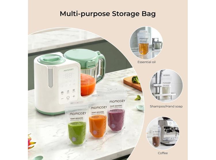 BOLSAS DE ALMACENAMIENTO DE LECHE MOMCOZY CON DETECCIÓN DE TEMPERATURA Y DOBLE SELLADO PARA LACTANCIA - 6
