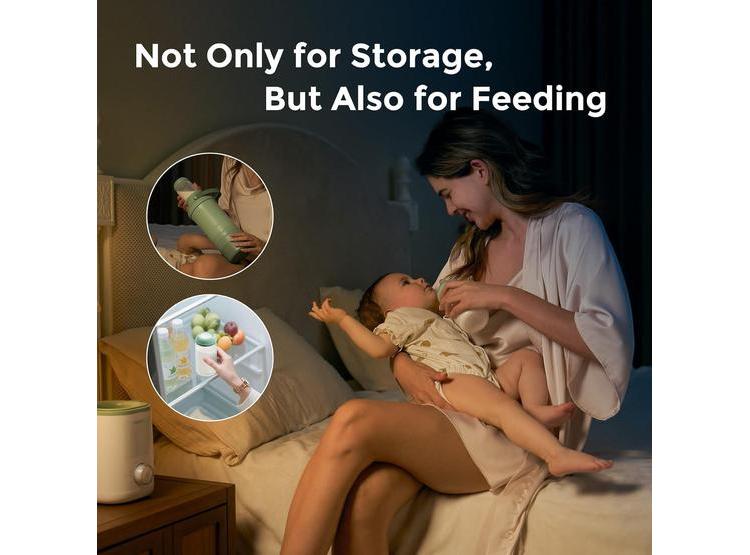 BOTELLA PARA BEBÉ MOMCOZY, LIBRE DE BPA, CUELLO ANCHO, CAPACIDAD EXTRA GRANDE PARA LACTANCIA Y ALMACENAMIENTO - 2