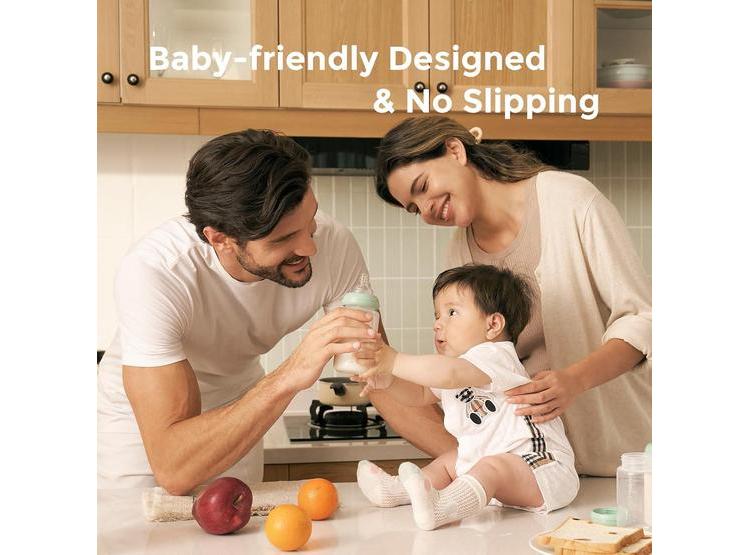 BOTELLA PARA BEBÉ MOMCOZY, LIBRE DE BPA, CUELLO ANCHO, CAPACIDAD EXTRA GRANDE PARA LACTANCIA Y ALMACENAMIENTO - 6