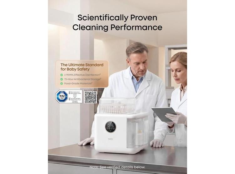 EUFY LAVADORA Y ESTERILIZADORA DE BIBERONES S1 PRO, SUAVIZANTE DE AGUA Y SECADO RÁPIDO - 7