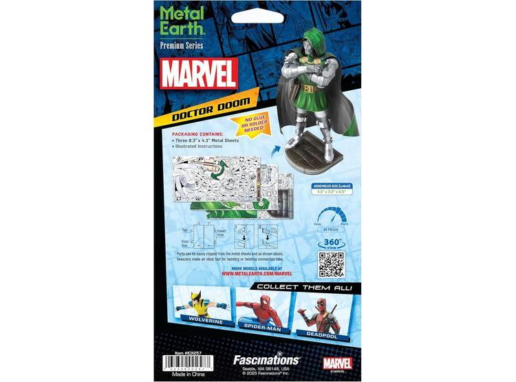 KIT MODELO METAL EARTH PREMIUM MARVEL DOCTOR DOOM 3D - 3