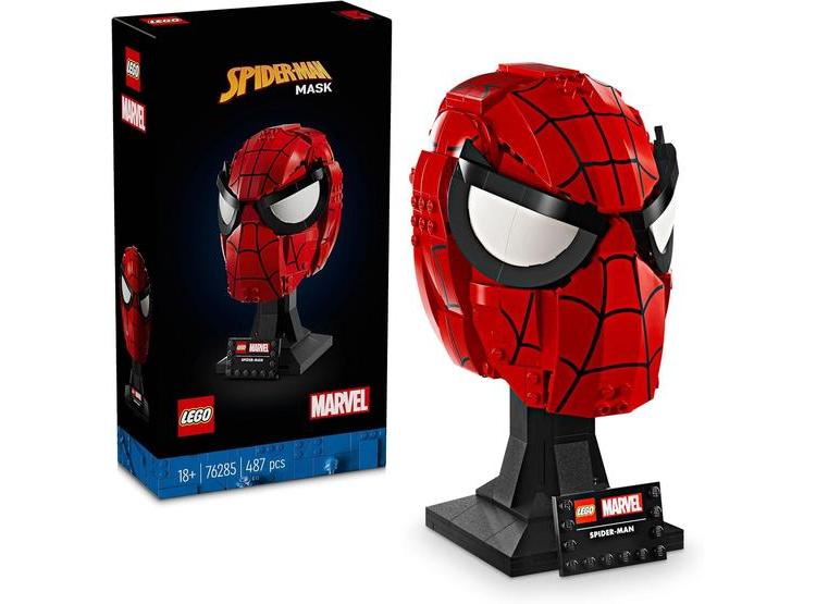 LEGO MARVEL MÁSCARA DE SPIDER-MAN, RÉPLICA PARA ADULTOS CON 487 PIEZAS, IDEAL PARA COLECCIONISTAS - 1