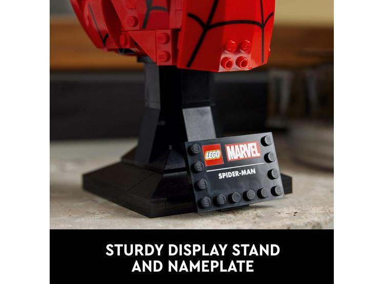 LEGO MARVEL MÁSCARA DE SPIDER-MAN, RÉPLICA PARA ADULTOS CON 487 PIEZAS, IDEAL PARA COLECCIONISTAS - 6