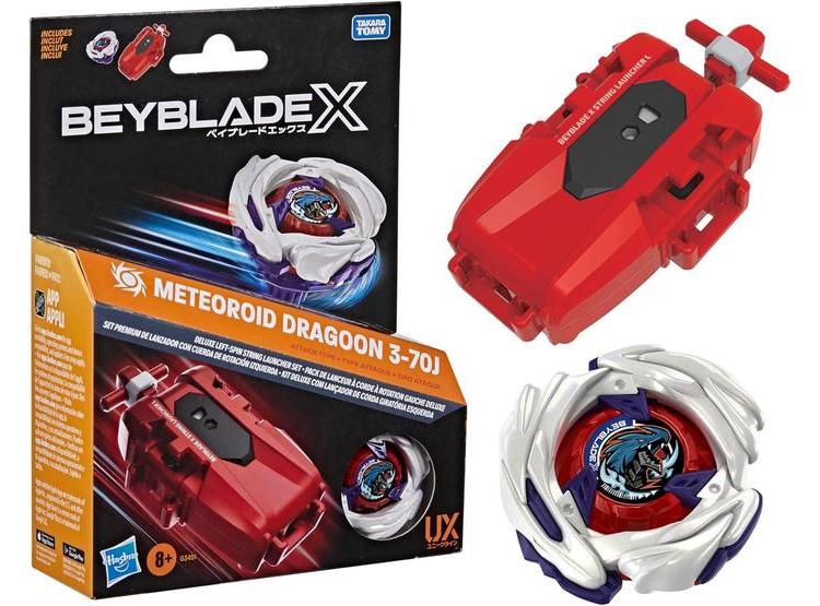 BEYBLADE X METEOROID DRAGOON 3-70J CON LANZADOR DE GIRO IZQUIERDO PARA EMOCIONANTES BATALLAS DESDE 8 AÑOS - 1