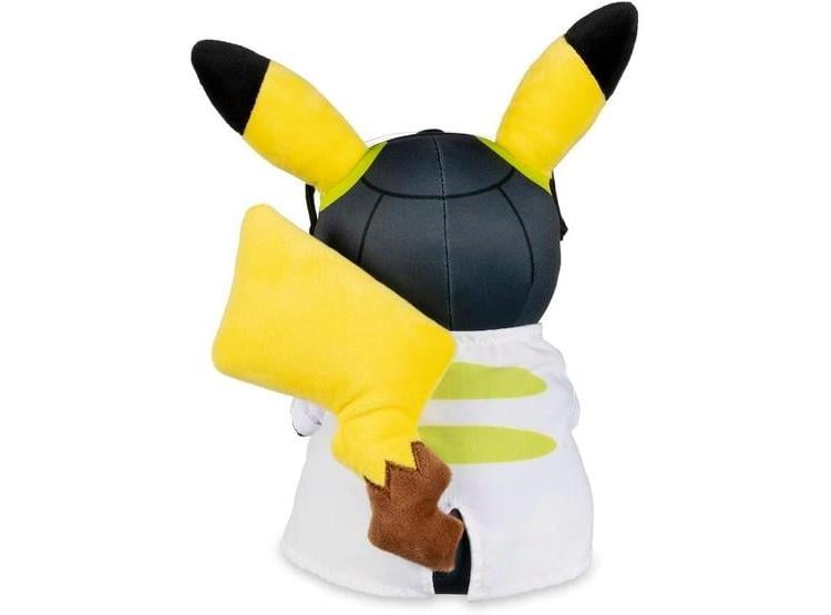 PELUCHE PIKACHU ASISTENTE DE PROFESOR WILLOW DE POKÉMON CENTER, LISTO PARA AVENTURAS CON BATA Y TRAJE NEON - 3