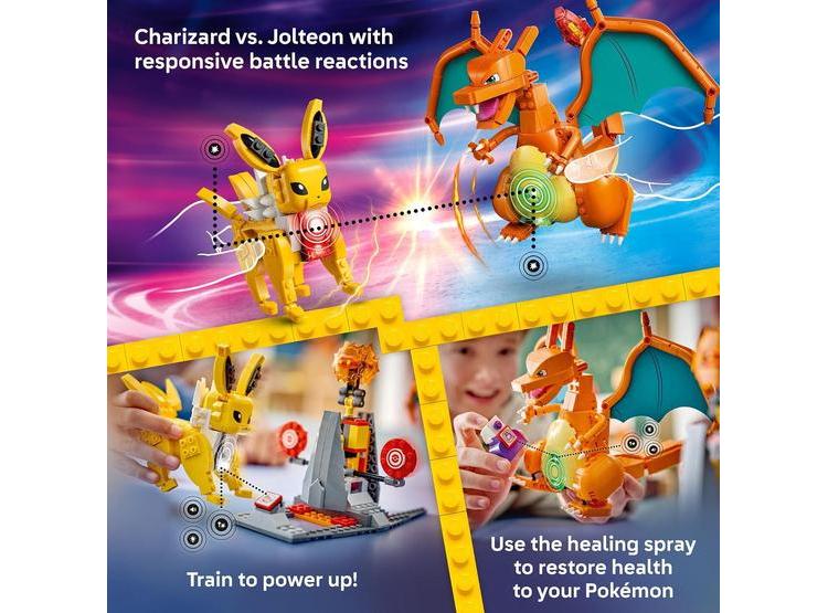 LEGO POKÉMON SMART PLAY: CHARIZARD VS JOLTEON ULTIMATE BATTLE - JUEGO CON FIGURAS Y LADRILLOS INTELIGENTES - 4
