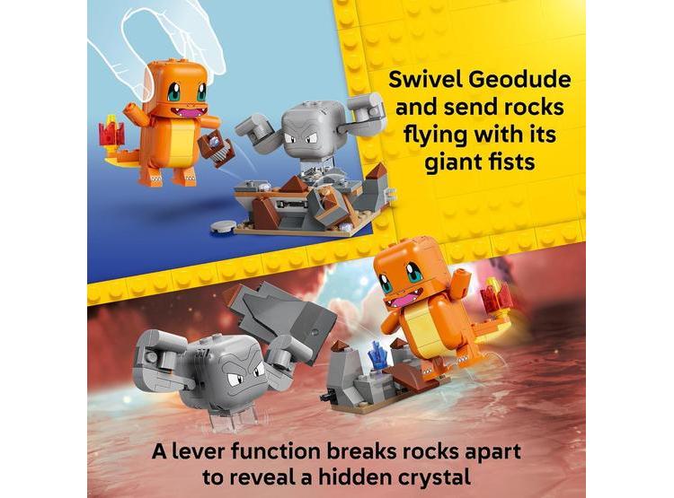LEGO POKÉMON SMART PLAY: CHARMANDER Y GEODUDE EN CAVERN CLASH, SET INTERACTIVO CON 198 PIEZAS - 2