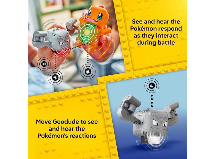 LEGO POKÉMON SMART PLAY: CHARMANDER Y GEODUDE EN CAVERN CLASH, SET INTERACTIVO CON 198 PIEZAS - 5