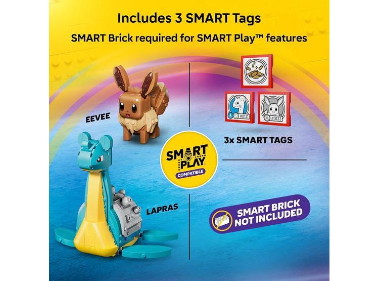 LEGO POKÉMON EEVEE Y LAPRAS CON 3 SMART TAGS, JUEGO INTERACTIVO PARA NIÑOS A PARTIR DE 8 AÑOS, 623 PIEZAS - 3