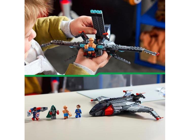 LEGO MARVEL AVENGERS: DOOMSDAY QUINJET 76347 CON 4 MINIFIGURAS DE CYCLOPS, DOCTOR DOOM, THE THING Y CAPITÁN AMÉRICA - 4