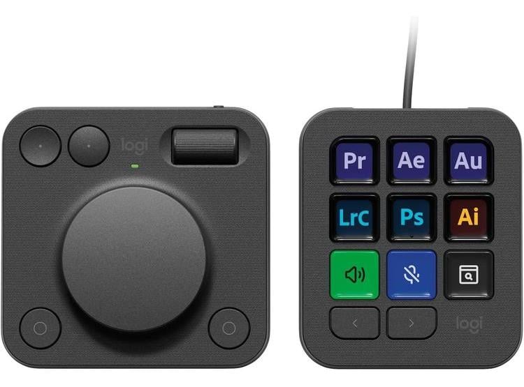 LOGITECH MX CREATIVE CONSOLE CON 9 TECLAS PERSONALIZABLES Y DIAL, INCLUYE ADOBE CLOUD 3 MESES - 1