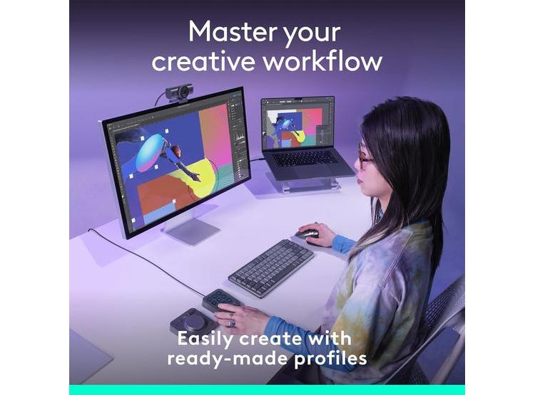 LOGITECH MX CREATIVE CONSOLE CON 9 TECLAS PERSONALIZABLES Y DIAL, INCLUYE ADOBE CLOUD 3 MESES - 2