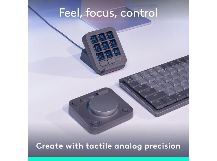 LOGITECH MX CREATIVE CONSOLE CON 9 TECLAS PERSONALIZABLES Y DIAL, INCLUYE ADOBE CLOUD 3 MESES - 5