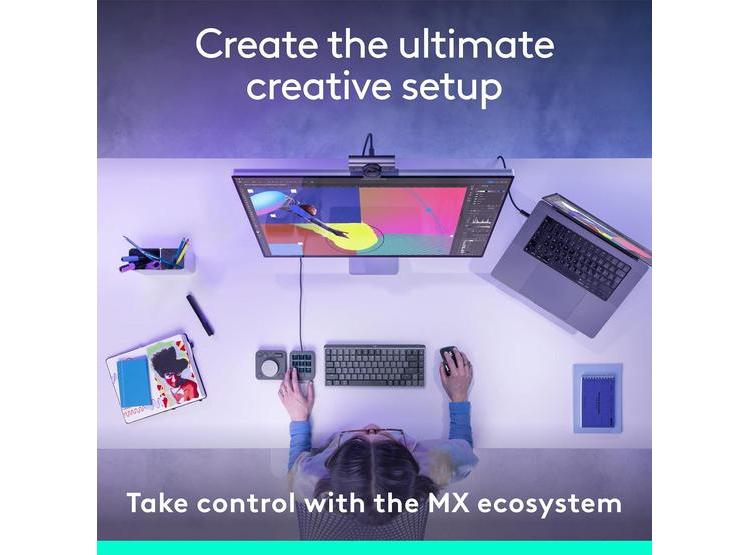 LOGITECH MX CREATIVE CONSOLE CON 9 TECLAS PERSONALIZABLES Y DIAL, INCLUYE ADOBE CLOUD 3 MESES - 8