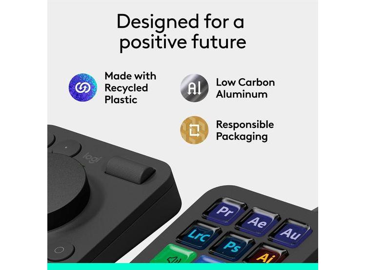 LOGITECH MX CREATIVE CONSOLE CON 9 TECLAS PERSONALIZABLES Y DIAL, INCLUYE ADOBE CLOUD 3 MESES - 9