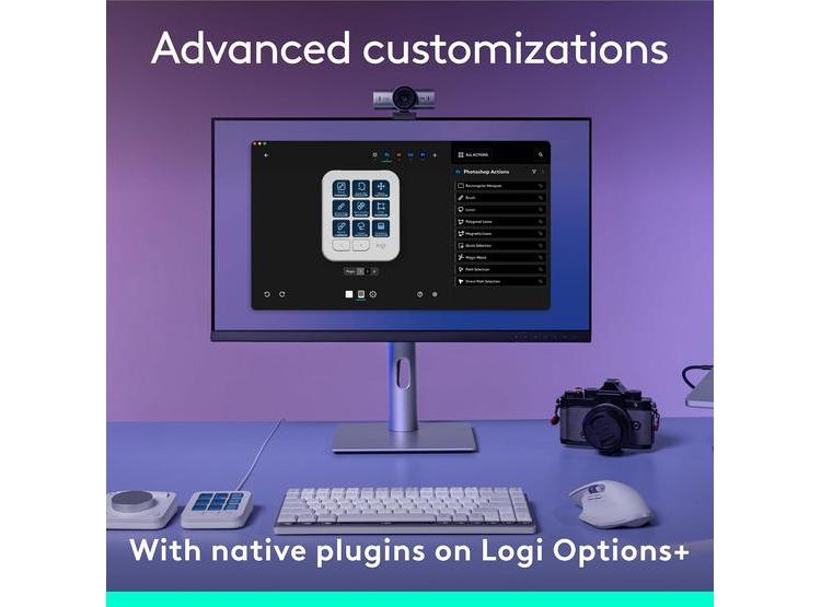 LOGITECH MX CONSOLE 9 TECLAS LCD PERSONALIZABLES, CONTROL PARA ADOBE Y SPOTIFY, GRIS PÁLIDO - 4