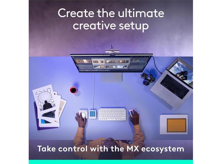 LOGITECH MX CONSOLE 9 TECLAS LCD PERSONALIZABLES, CONTROL PARA ADOBE Y SPOTIFY, GRIS PÁLIDO - 8