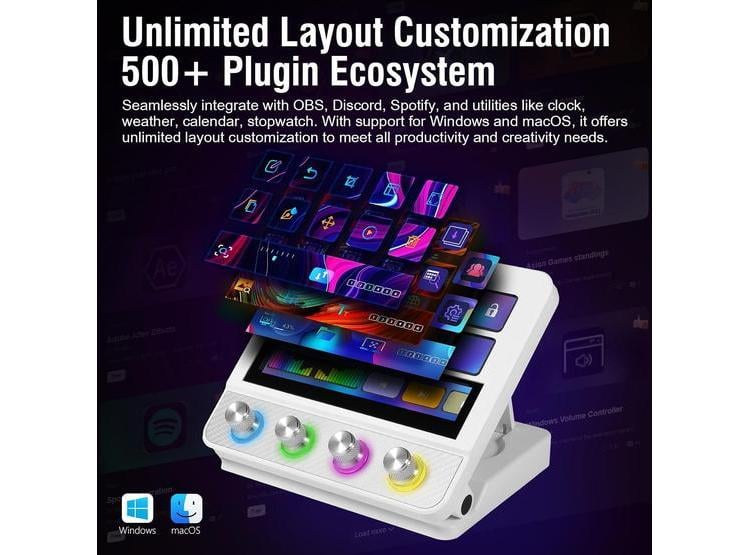 CONTROLADOR VSDINSIDE PARA STREAMING CON TECLAS PROGRAMABLES, MACROS Y SOPORTE USB, COMPATIBLE CON MAC/PC - 3