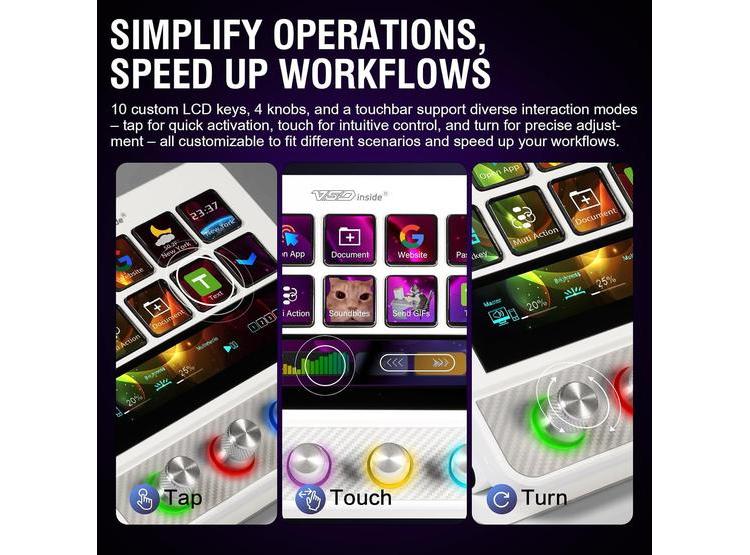 CONTROLADOR VSDINSIDE PARA STREAMING CON TECLAS PROGRAMABLES, MACROS Y SOPORTE USB, COMPATIBLE CON MAC/PC - 4