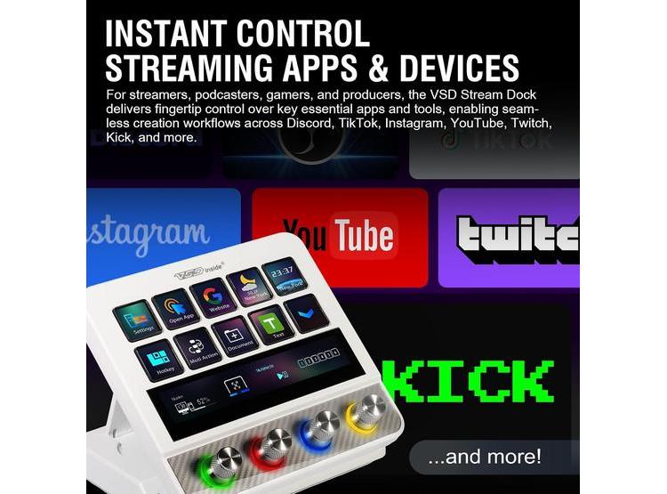 CONTROLADOR VSDINSIDE PARA STREAMING CON TECLAS PROGRAMABLES, MACROS Y SOPORTE USB, COMPATIBLE CON MAC/PC - 6