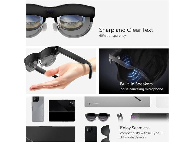 GAFAS AR ASUS AIRVISION M1 CON PANTALLA MICRO-OLED, ALTAVOCES, CONECTIVIDAD USB-C PARA JUEGOS Y PRODUCTIVIDAD - 4