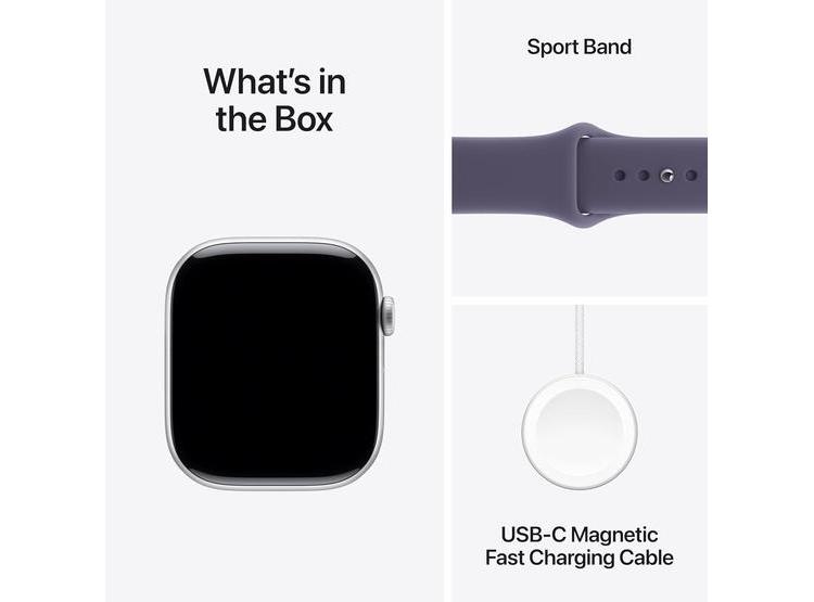 APPLE RELOJ SERIE 11 ALUMINIO PLATEADO GPS CORREA MORADA - 5