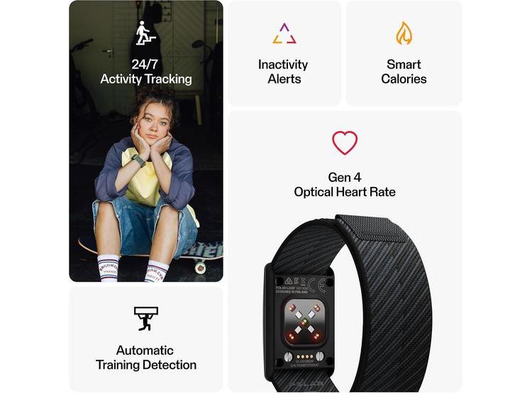 POLAR LOOP, BANDA DE SALUD Y FITNESS SIN PANTALLA. MONITOREO DE FRECUENCIA CARDÍACA Y ACTIVIDAD 24/7, MÁS SEGUIMIENTO DEL SUEÑO - 2