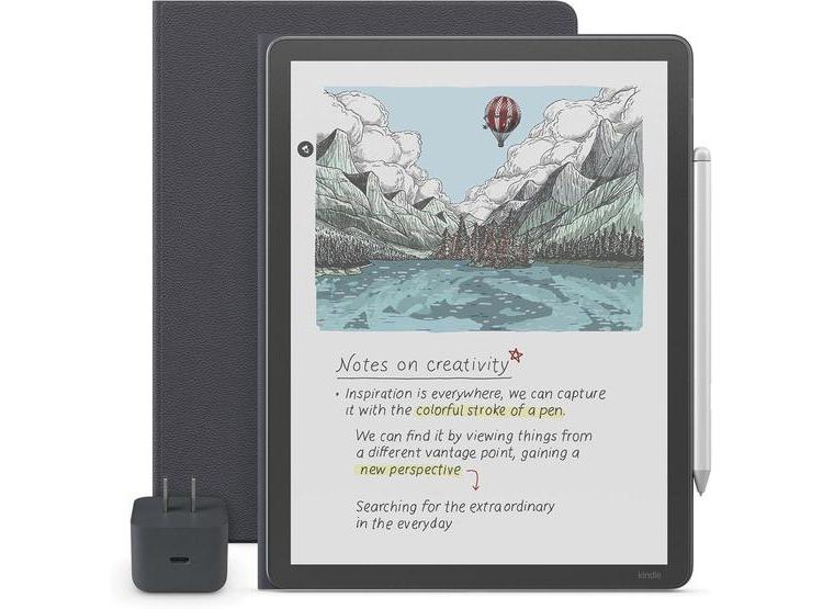 KINDLE SCRIBE ESSENTIALS CON KINDLE SCRIBE COLORSOFT, LÁPIZ PRÉMIUM, FOLIO DE PIEL VEGETAL Y ADAPTADOR - 1