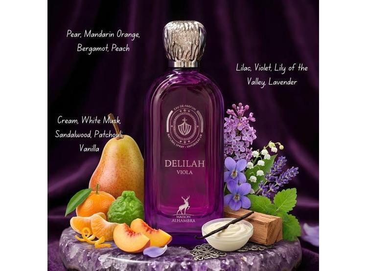 MAISON ALHAMBRA DELILAH VIOLA EDP, PERFUME FLORAL AFRUTADO PARA MUJER, IDEAL PARA USO DIARIO - 4