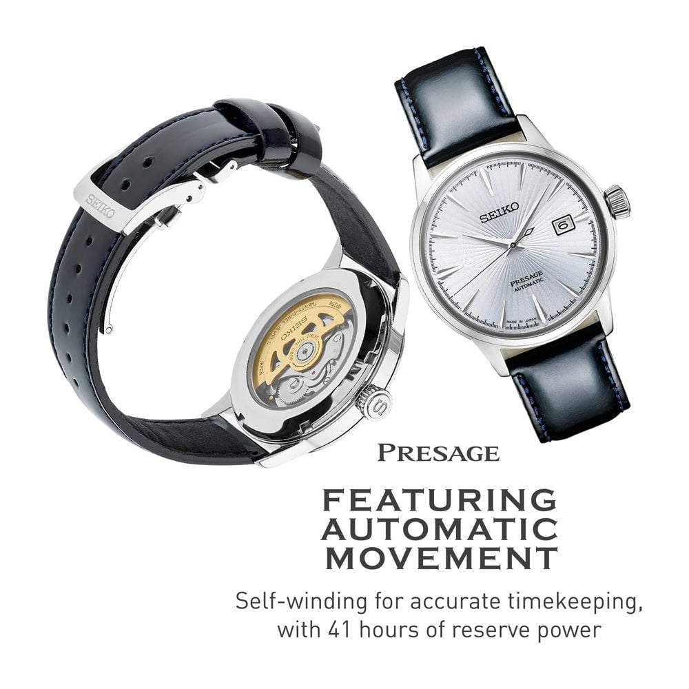 RELOJ SEIKO PRESAGE COCKTAIL TIME SRPB43 AUTOMATICO ANALOGO CORREA DE CUERO 40.5 MM PARA HOMBRE - 3