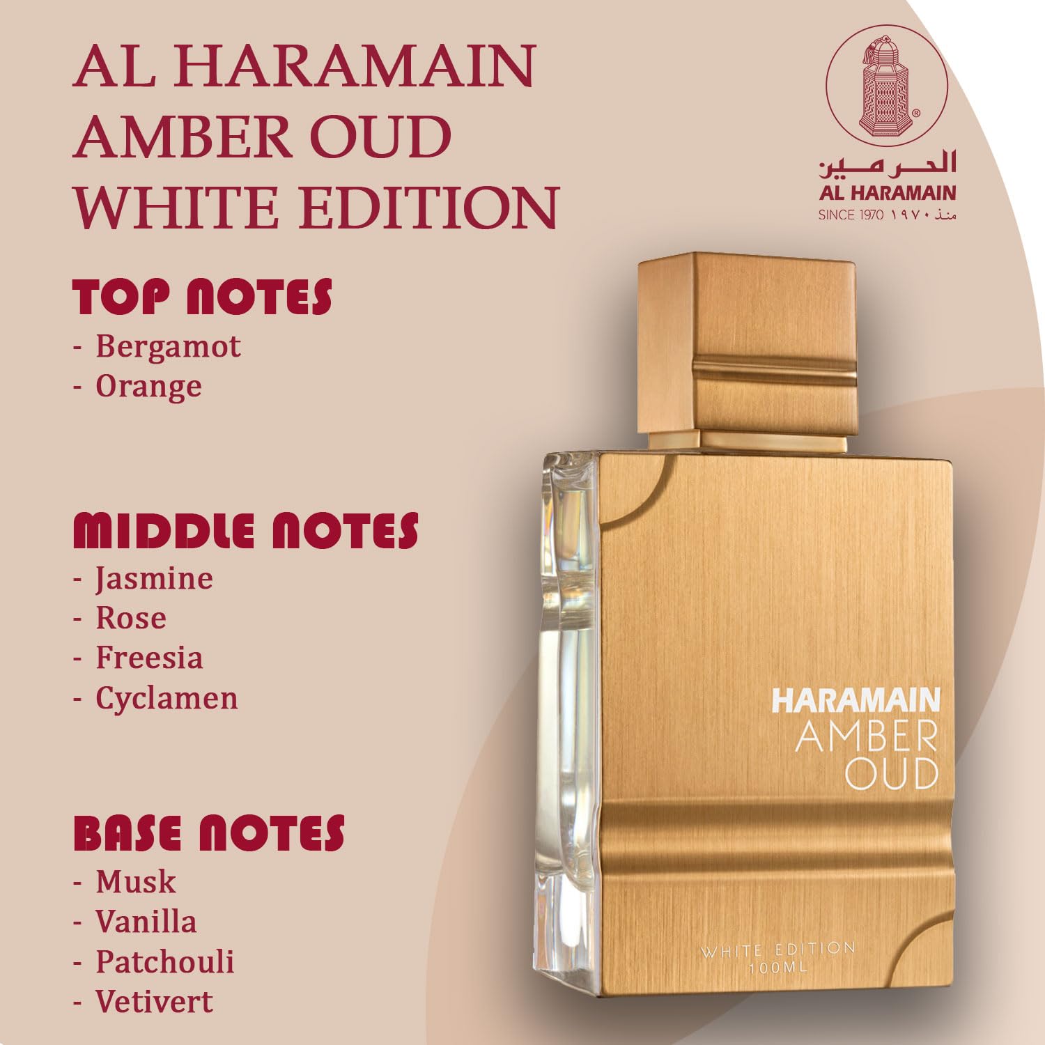 PERFUME AL HARAMAIN AMBER OUD WHITE EDITION EAU DE PARFUM UNISEX 100 ML - 5