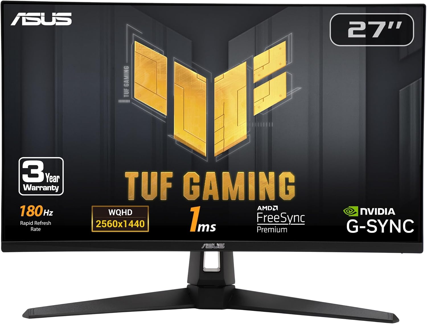 MONITOR ASUS TUF GAMING VG27AQ3A 27 PULGADAS QHD 180HZ - 1
