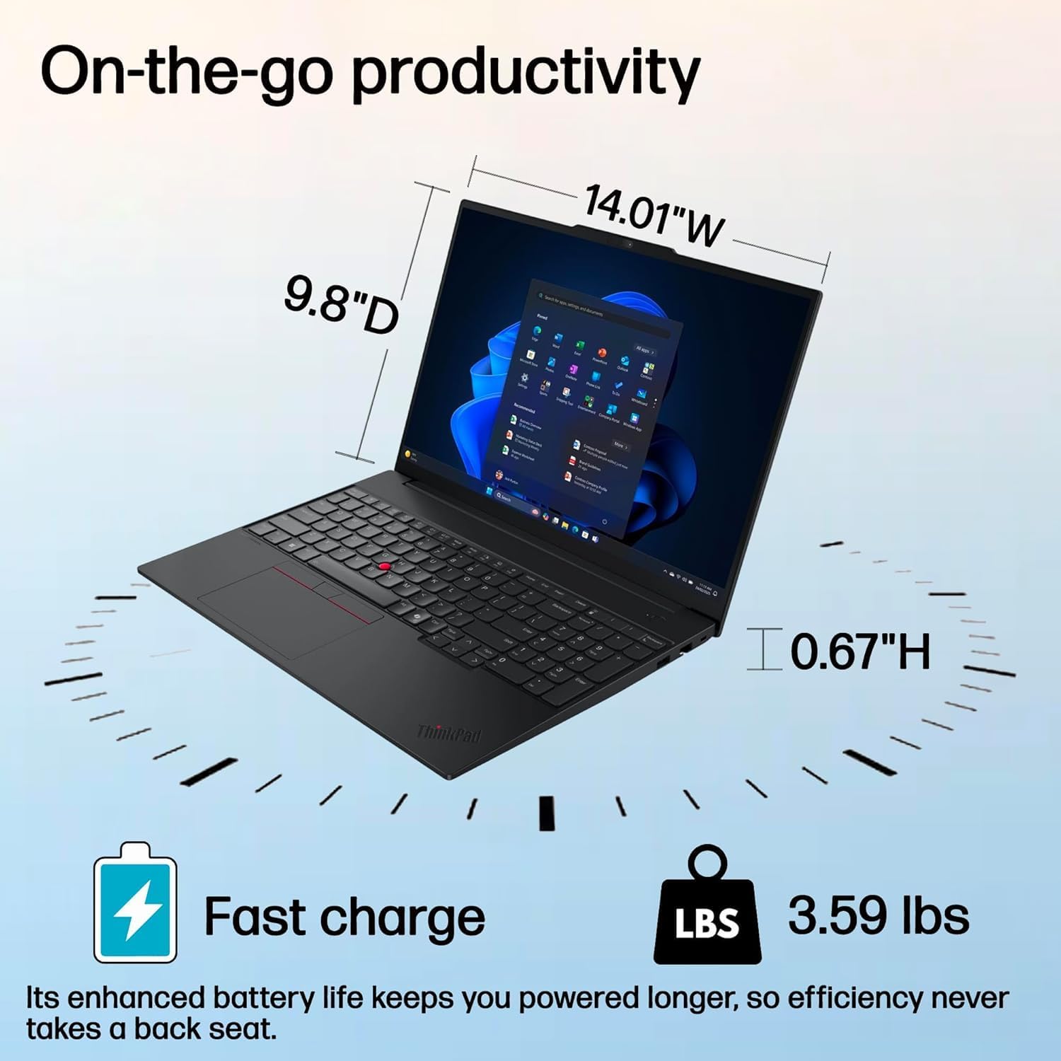 LAPTOP LENOVO THINKPAD E16 G2 16' INTEL CORE ULTRA 7 155H 32GB DDR5 1TB SSD - 5