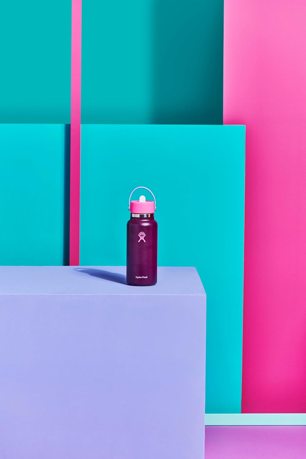 TERMO HYDRO FLASK 32 OZ WIDE MOUTH FLEX STRAW CAP SUGARPLUM - 4