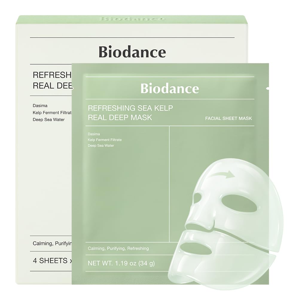 MASCARILLA FACIAL BIODANCE SEA KELP REAL DEEP MASK HIDROGEL 34G X 4 UNIDADES - 1