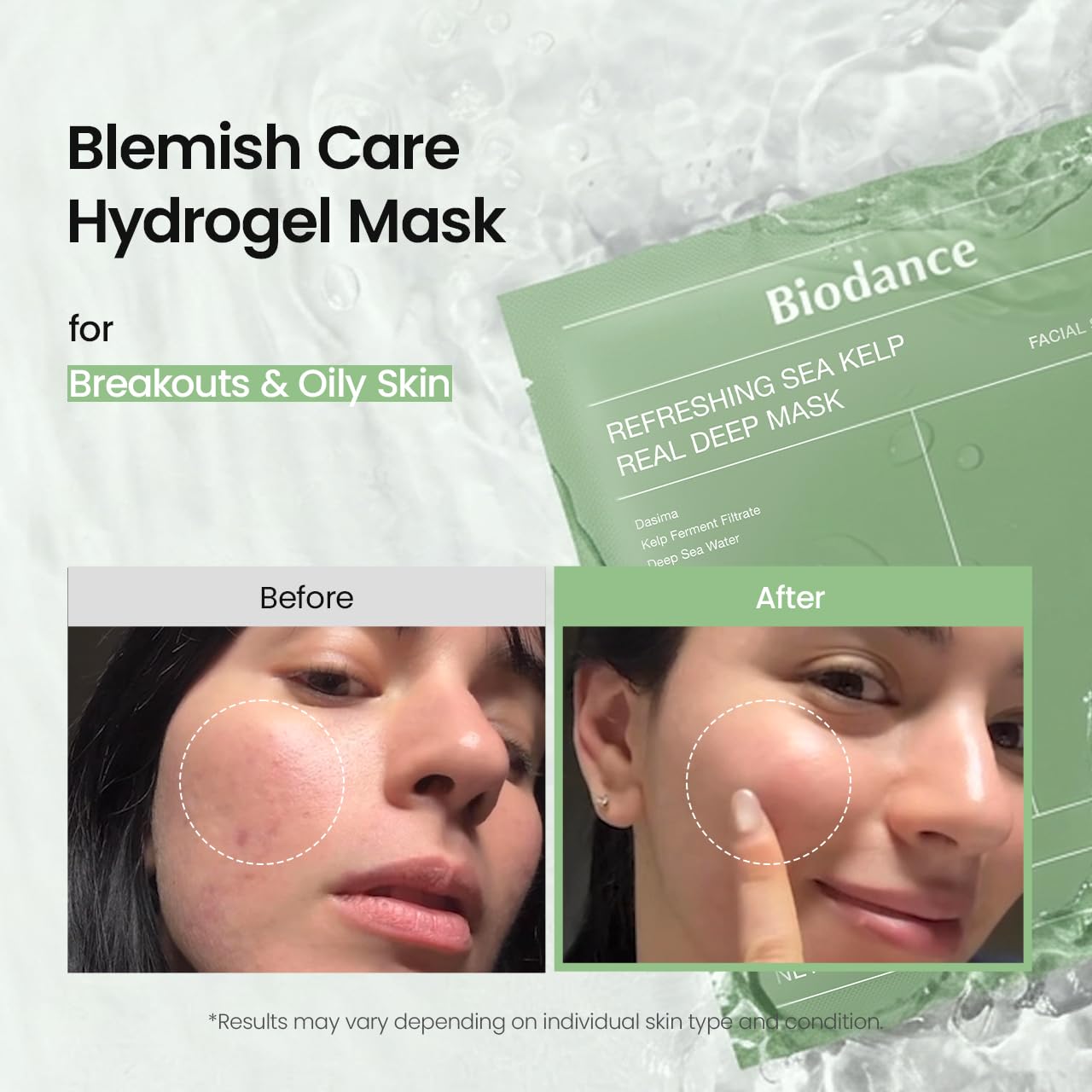 MASCARILLA FACIAL BIODANCE SEA KELP REAL DEEP MASK HIDROGEL 34G X 4 UNIDADES - 3