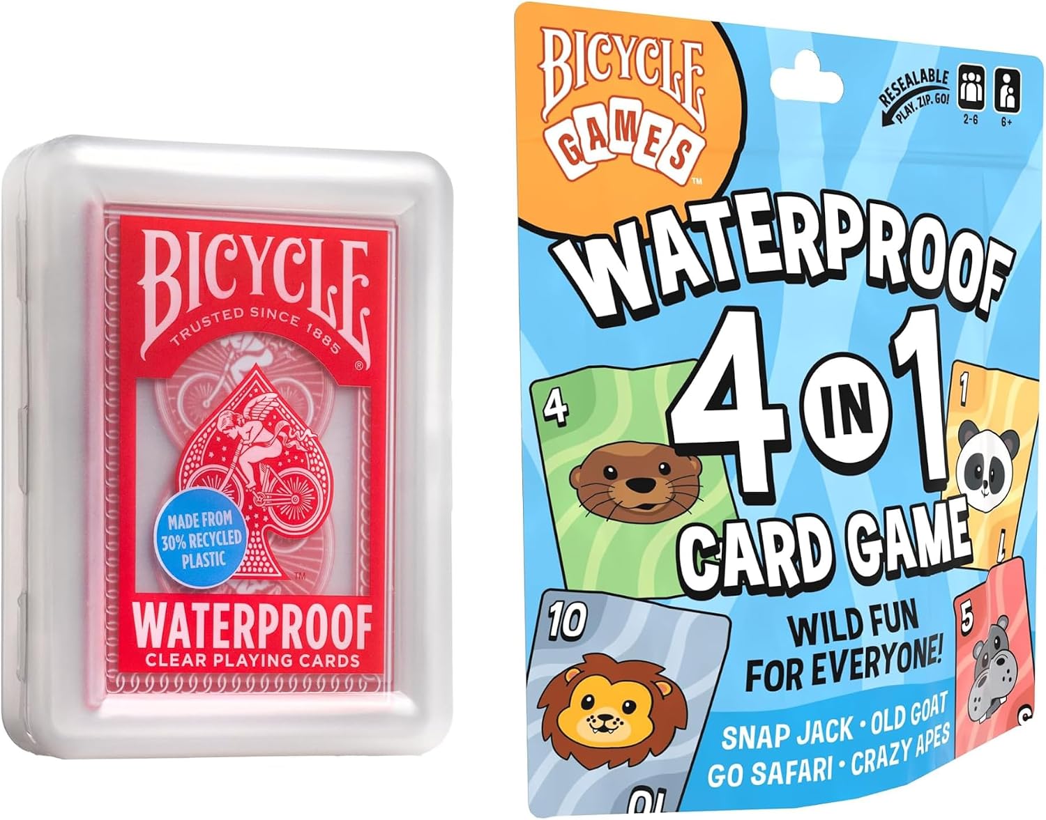 JUEGO DE CARTAS BICYCLE WATERPROOF BUNDLE 4 EN 1 - 1