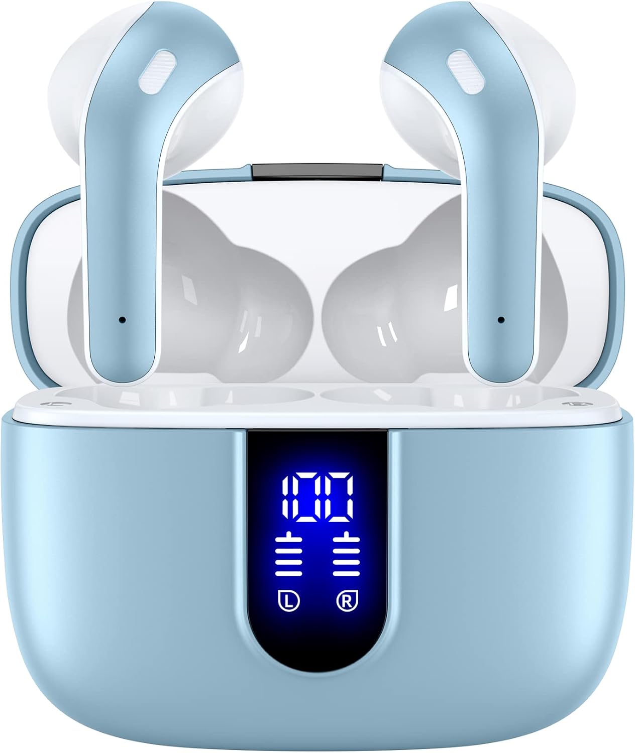 AUDÍFONOS TAGRY BLUETOOTH TRUE WIRELESS CON ESTUCHE DE CARGA INALÁMBRICA 60H DE REPRODUCCIÓN IPX5 - 1