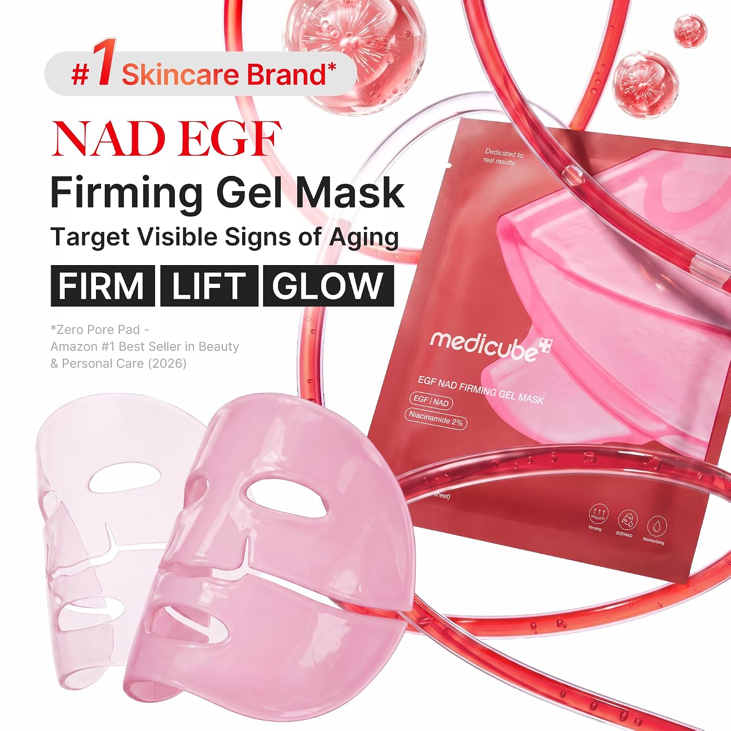 MASCARILLA FACIAL MEDICUBE JELLY GEL MASK NAD+ EGF REAFIRMANTE - 2