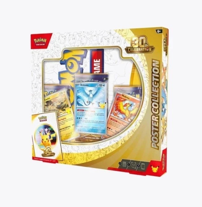POKEMON TCG 30TH ANNIVERSARY CELEBRATION POSTER INGLÉS COLLECTION BOX SELLADA - 1