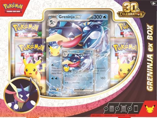 POKÉMON TCG 30.º ANIVERSARIO GRENINJA EX BOX CON 4 SOBRES Y CARTA PROMO FOIL EN INGLÉS - 2