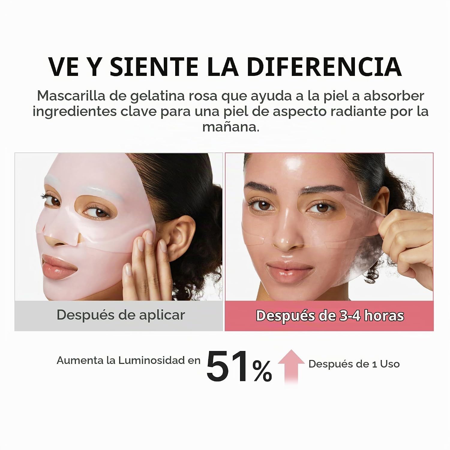 MASCARILLA FACIAL MEDICUBE JELLY GEL MASK CON SALMON DNA PDRN Y COLÁGENO ROSA, 4 UNIDADES - 5
